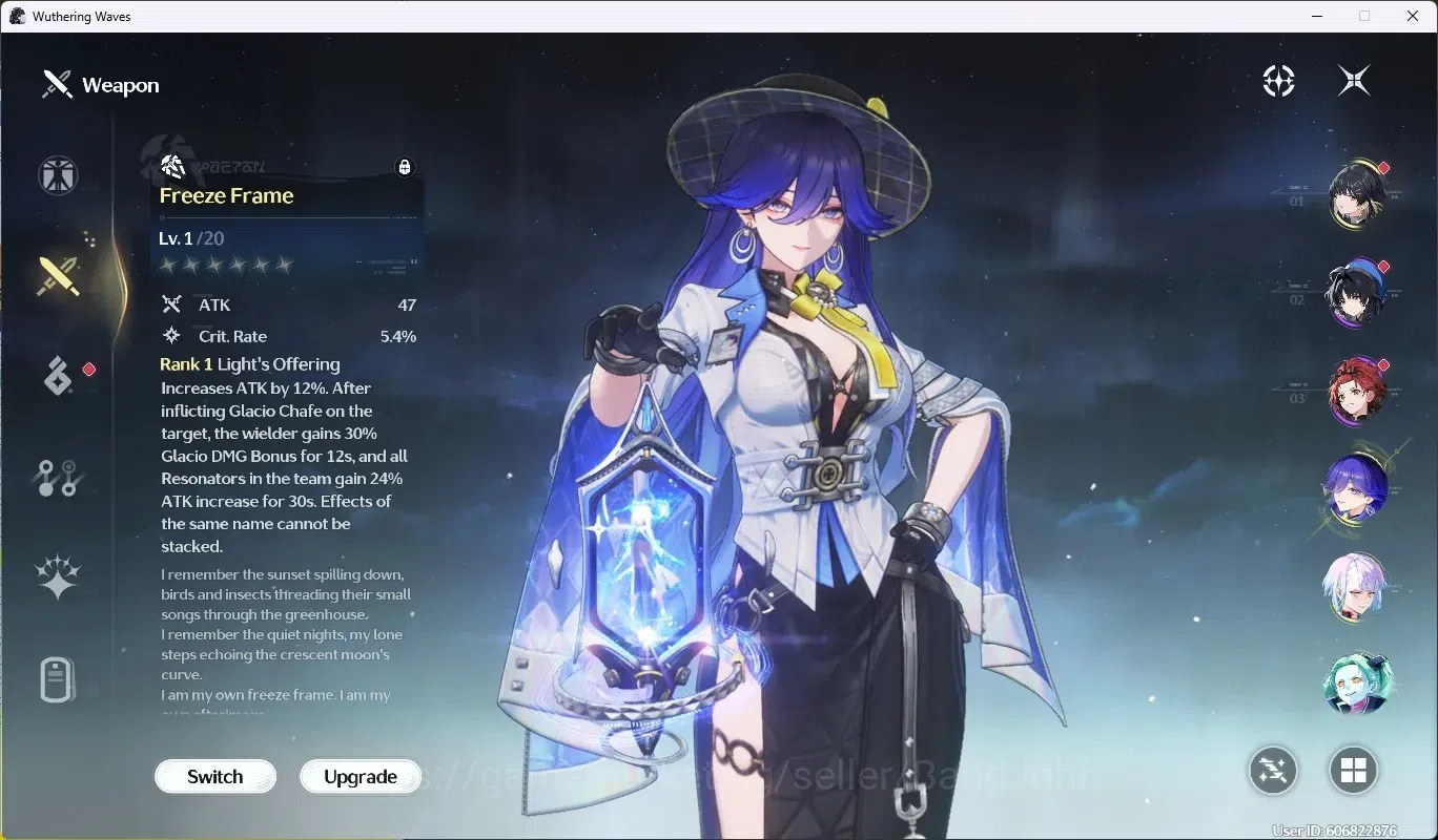 Wuthering Waves Accounts EU|UL 50|Rank 6|2 Char Limited [Lucy RC6,Lucilla]+ image 4