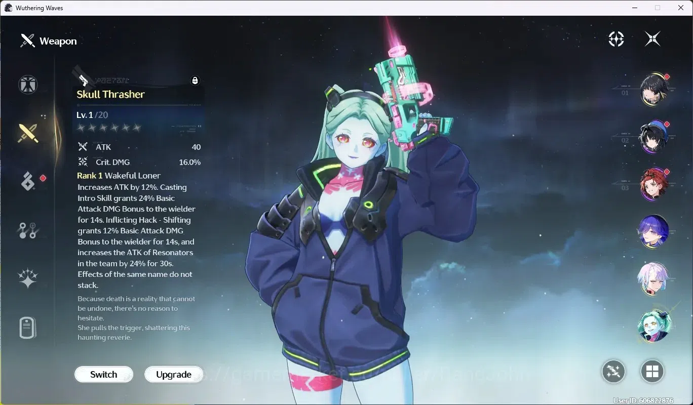 Wuthering Waves Accounts EU|UL 50|Rank 6|2 Char Limited [Lucy RC6,Lucilla]+ image 6