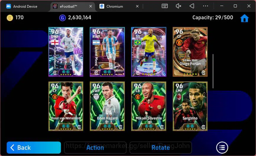 eFootball Accounts Others Power 3170|Roberto Carlos epic,Roberto Baggio epic,Hazard epic,Manlegend card,etc|Check SS|EFB904B 5