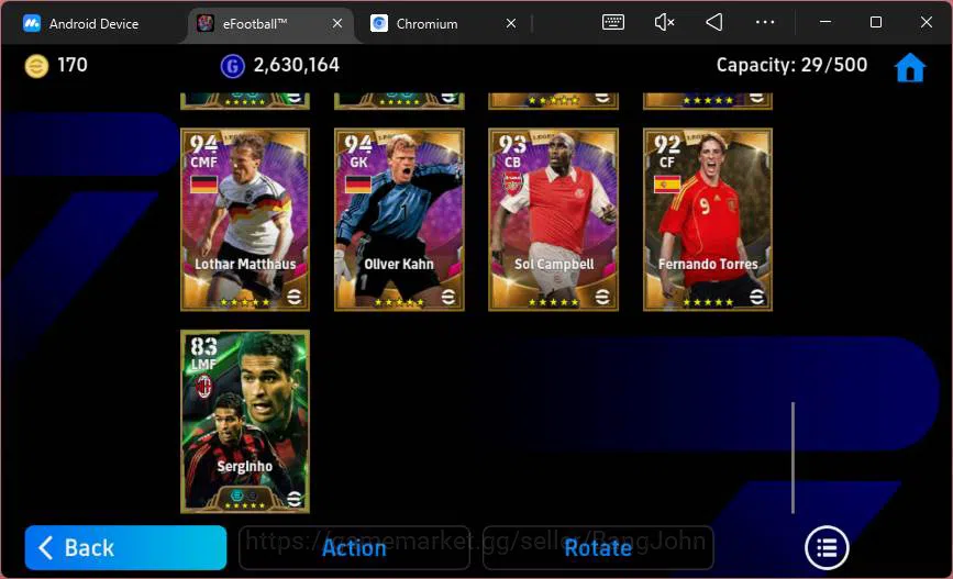 eFootball Accounts Others Power 3170|Roberto Carlos epic,Roberto Baggio epic,Hazard epic,Manlegend card,etc|Check SS|EFB904B 7