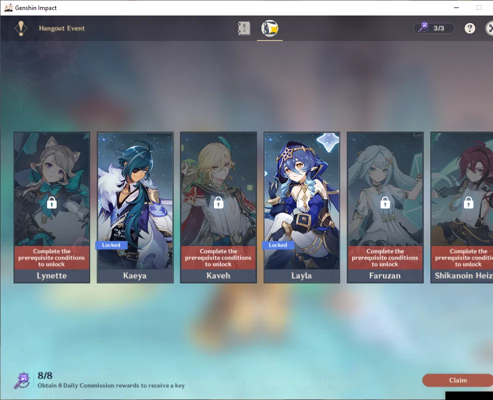 Genshin Impact Accounts ASIA|AR 55|4 Limited+3(*5Wep)|NaviaC1,Chasca,Clori image 13