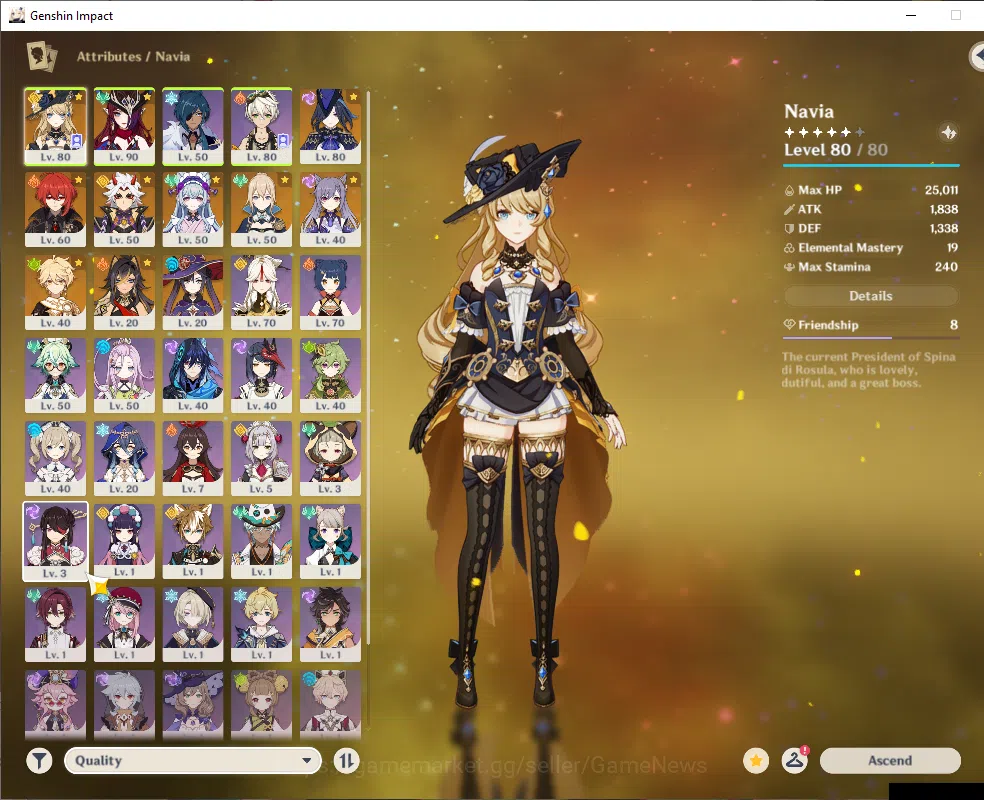 Genshin Impact Accounts ASIA|AR 55|4 Limited+3(*5Wep)|NaviaC1,Chasca,Clori image 3