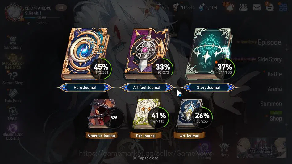 Epic Seven Accounts GLOBAL Unverif|16 ML(LOTScales,BArunka,Salome,GenR image 3