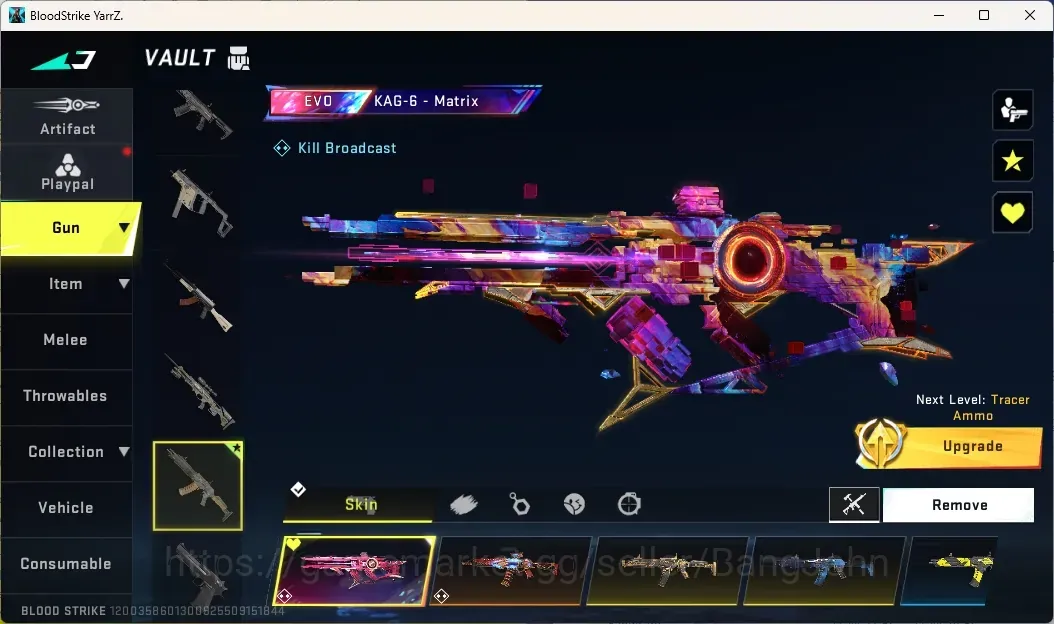 Blood Strike Accounts Others ASIA | EVO Gun: KAG-6 Matrix Lv2|7 Eternal Gun|Eternal Striker HANK-Doom|5 Ultra 1