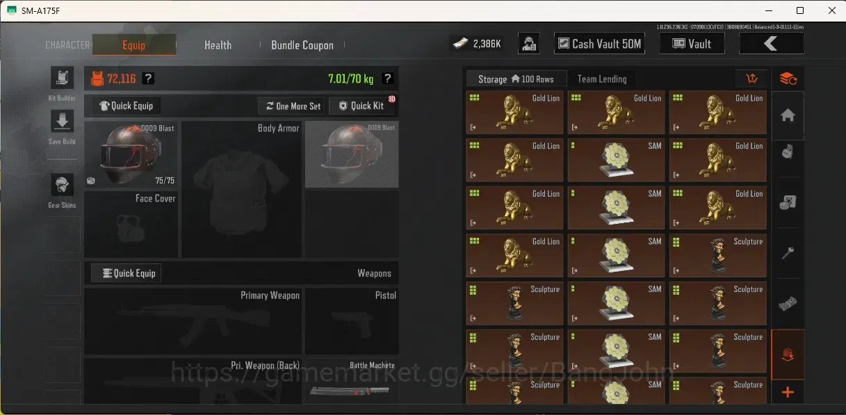 Arena Breakout Accounts Others Mobile | LV 30 | SV 83.8 M | CV 50 M | Excluive Melee:Battle Machete|Maelstrom AKM,Koi 7