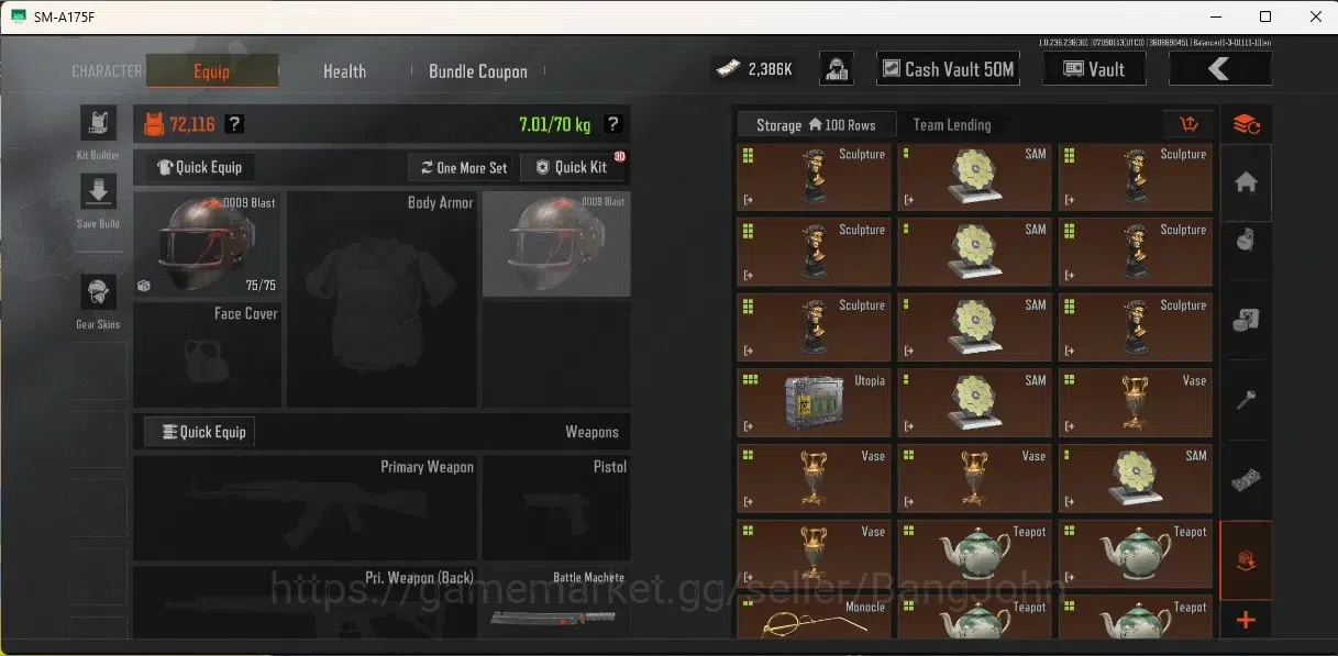 Arena Breakout Accounts Others Mobile | LV 30 | SV 83.8 M | CV 50 M | Excluive Melee:Battle Machete|Maelstrom AKM,Koi 8