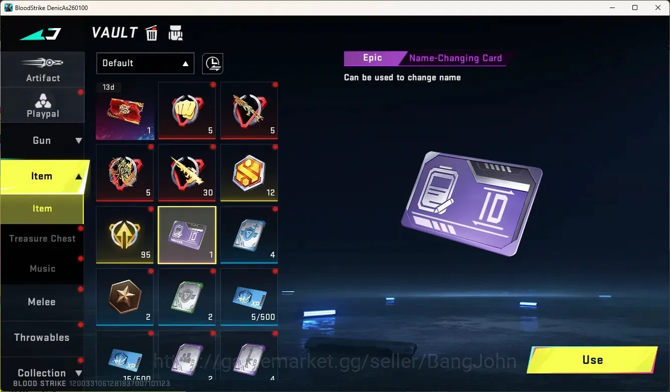 Blood Strike Accounts High-End ASIA|1 Eternal Gun:QBZ95-Whisper|1 Limited:Origin-12|1 Ultra & 6 Legendary Gun|1 11