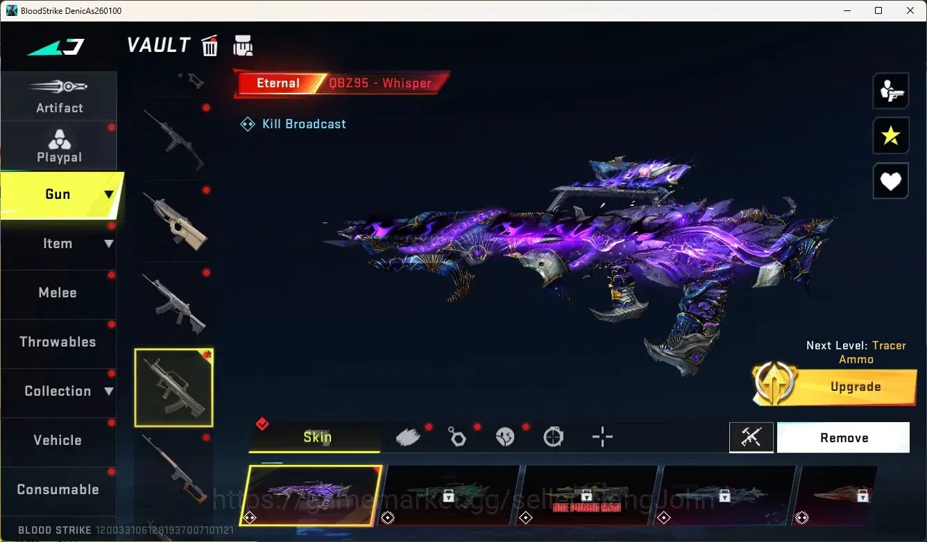 Blood Strike Accounts High-End ASIA|1 Eternal Gun:QBZ95-Whisper|1 Limited:Origin-12|1 Ultra & 6 Legendary Gun|1 3
