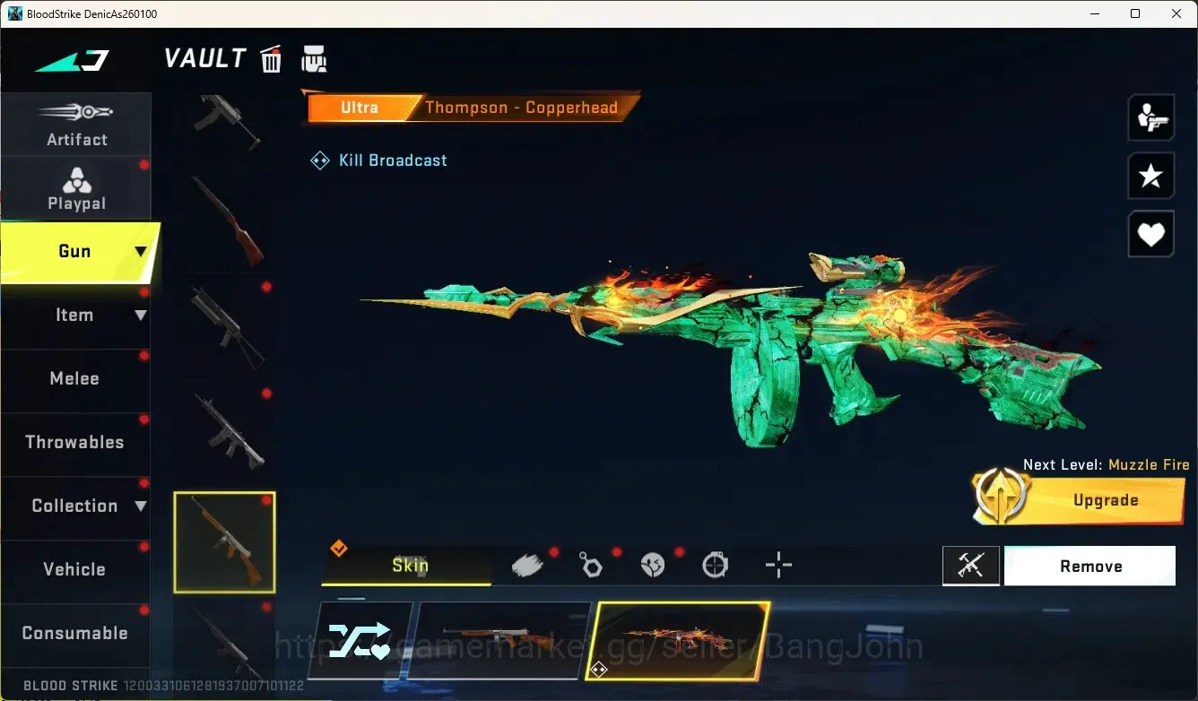 Blood Strike Accounts High-End ASIA|1 Eternal Gun:QBZ95-Whisper|1 Limited:Origin-12|1 Ultra & 6 Legendary Gun|1 4