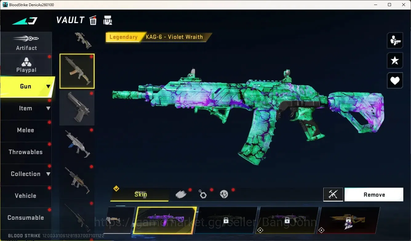 Blood Strike Accounts High-End ASIA|1 Eternal Gun:QBZ95-Whisper|1 Limited:Origin-12|1 Ultra & 6 Legendary Gun|1 6