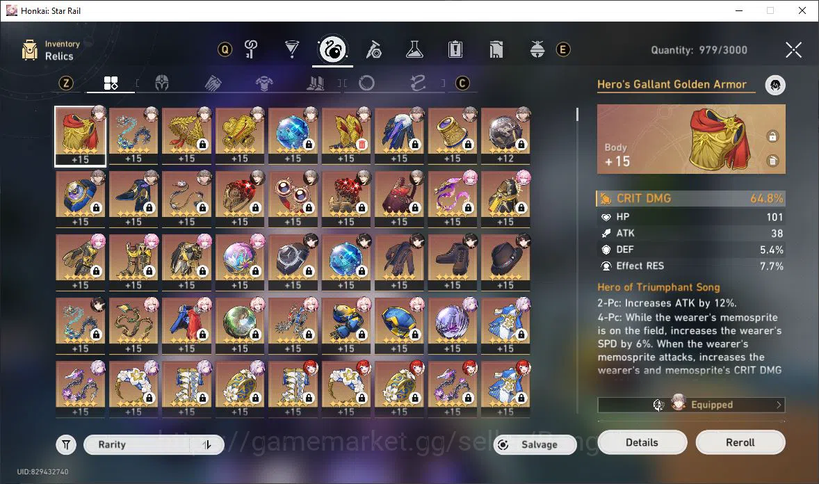Honkai Star Rail Accounts [ASIA] TL 70 | 21 Limit | The Herta | Tribbie | Cy image 10