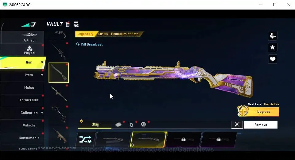 Blood Strike Accounts Collab Skin ASIA|ULTRA Melee Kukri-Nexora|Collab 7DS[M700-Elizabeth]|3 ULTRA[ZERO,AUG,Origin-12]|10 14