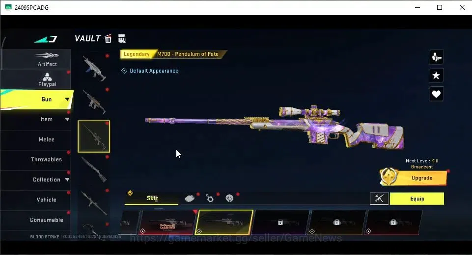 Blood Strike Accounts Collab Skin ASIA|ULTRA Melee Kukri-Nexora|Collab 7DS[M700-Elizabeth]|3 ULTRA[ZERO,AUG,Origin-12]|10 15