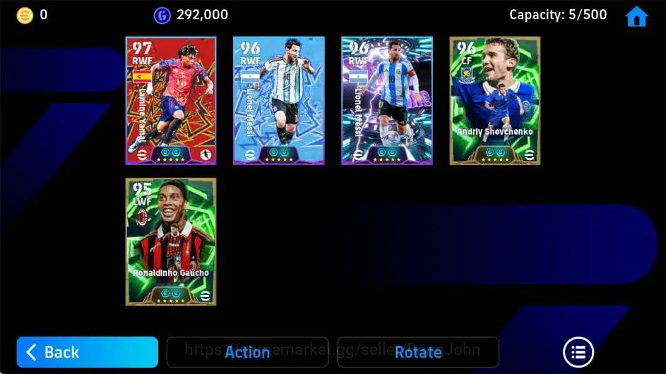 eFootball Accounts Android|PW 3082|Ronaldinho Gaucho Epic,Andrly Shev image 4