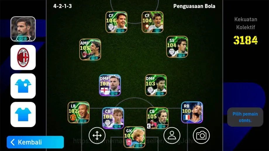 eFootball Accounts ANDRO|PW 3184 | epic mathaus, rui costa epic, mori image 1