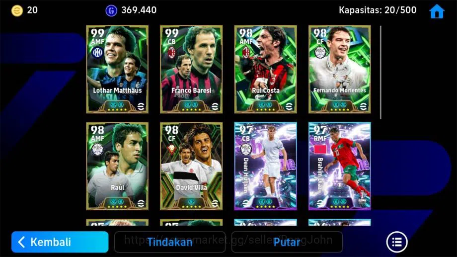 eFootball Accounts ANDRO|PW 3184 | epic mathaus, rui costa epic, mori image 2