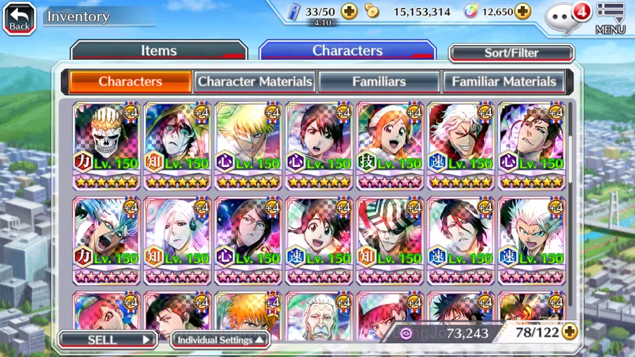 Bleach: Brave Souls Accounts Others GLOBAL]12K Orb+Fresh All Story|Ichigo9thAnniv,MeninasSwimSuit,UnohanaBraveVersEtc|KlabID 7
