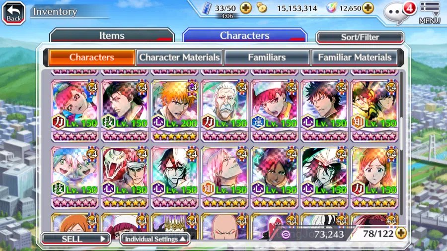 Bleach: Brave Souls Accounts Others GLOBAL]12K Orb+Fresh All Story|Ichigo9thAnniv,MeninasSwimSuit,UnohanaBraveVersEtc|KlabID 8