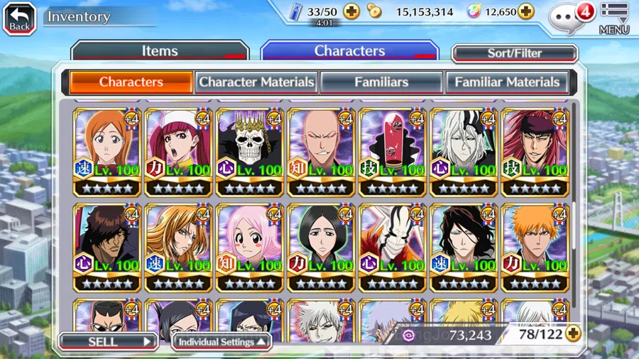 Bleach: Brave Souls Accounts Others GLOBAL]12K Orb+Fresh All Story|Ichigo9thAnniv,MeninasSwimSuit,UnohanaBraveVersEtc|KlabID 9