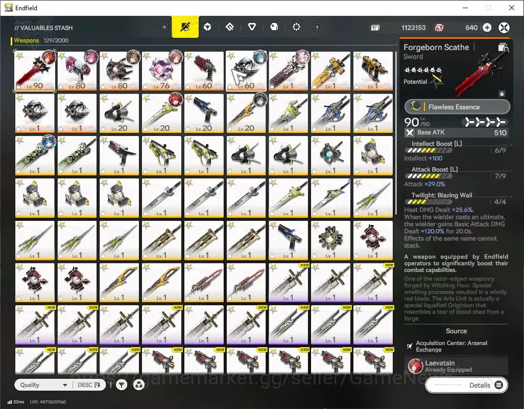 Arknights: Endfield Accounts ASIA|Lv 55|28k Ars|4 SSR (4 Limited) + 10 (*6 Weap image 9