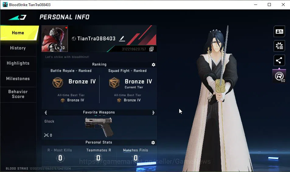 Blood Strike Accounts ASIA|Starter|Melee Collab BLEACH Zanpakuto-Sodenos image 18