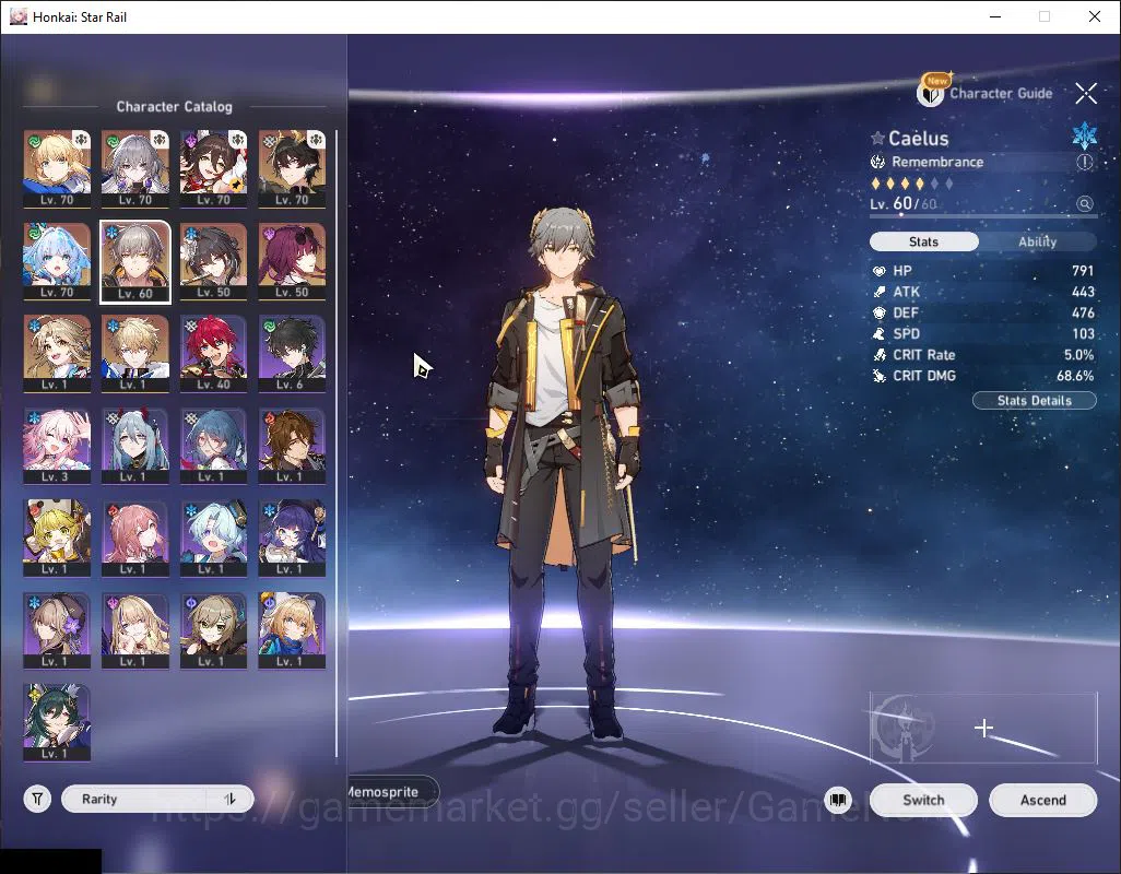 Honkai Star Rail Accounts Asia|TL 58|5 Limited| [Saber E1,Cerydra]+Sign,Kafk image 4