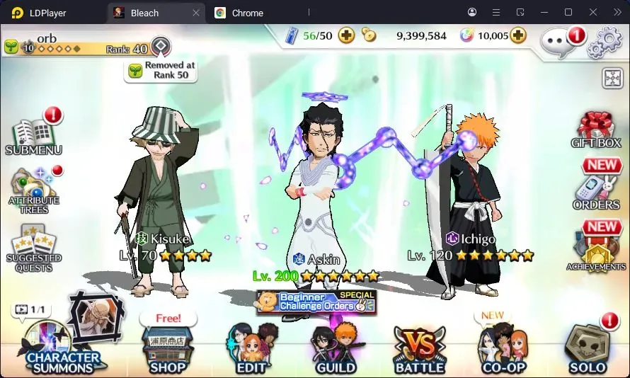 Bleach: Brave Souls Accounts Starter Global|9M BP+10k Orb|Fresh Story|IchigoDT,Rangiku Sw23,Aizen 6th,Askin TYBW25,Meninas 1