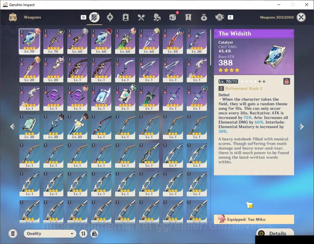 Genshin Impact Accounts Mid Game ASIA|AR 56|Sandrone Prem Team|4 Limited|Ganyu,Xiao,Yae Miko|2 Standart(Jean,Dehya)MC 3