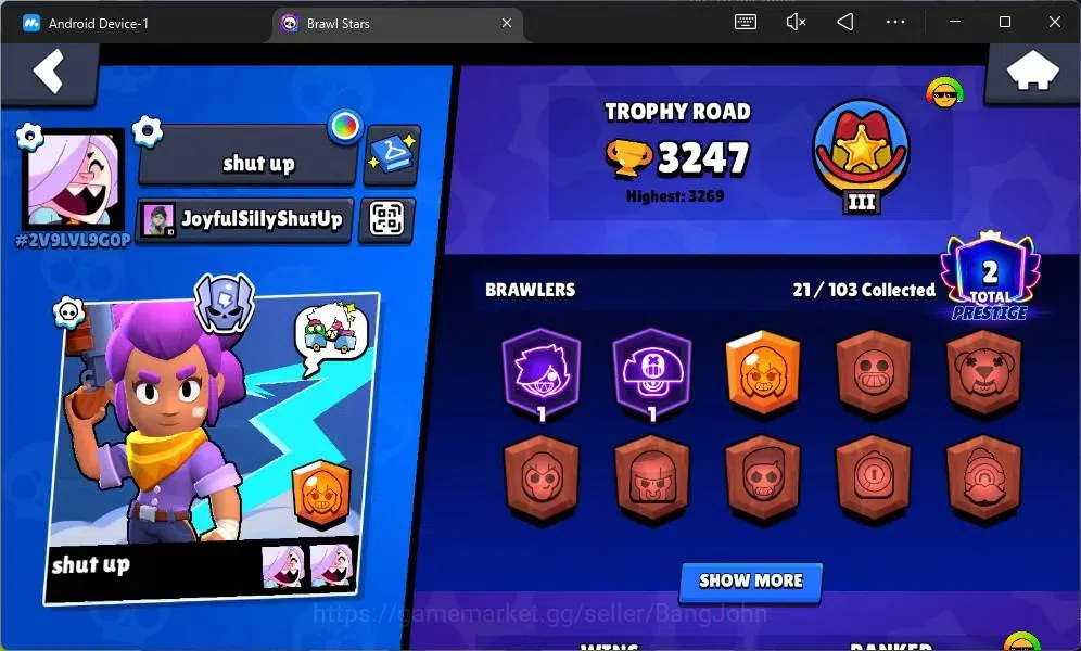 Brawl Stars Accounts Global | 3247 Thropy|21 Brawler|1 Max Lv11 Hyperch image 2