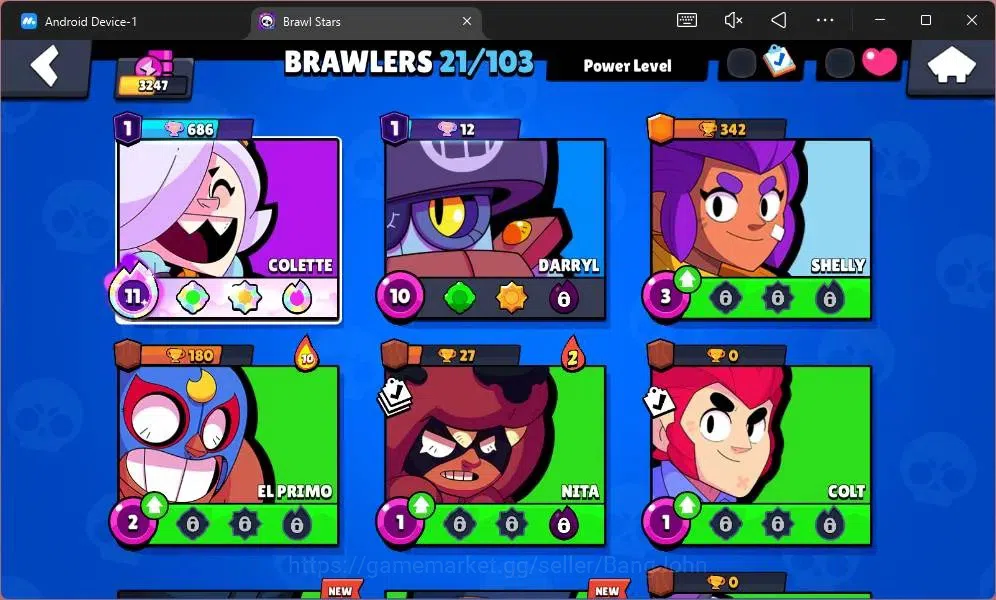 Brawl Stars Accounts Global | 3247 Thropy|21 Brawler|1 Max Lv11 Hyperch image 5