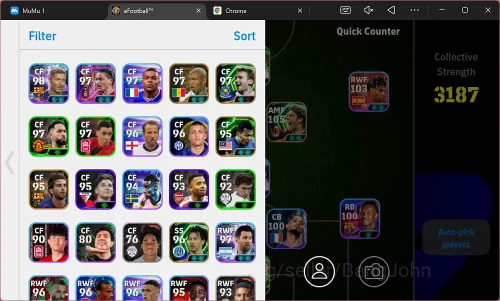eFootball Accounts Mobile|PW 3187|Epic Costa,Owen,Kahn,Sneijder,Diouf image 2