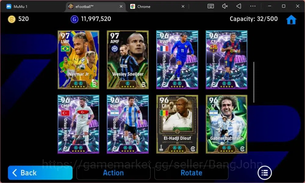 eFootball Accounts Mobile|PW 3187|Epic Costa,Owen,Kahn,Sneijder,Diouf image 4