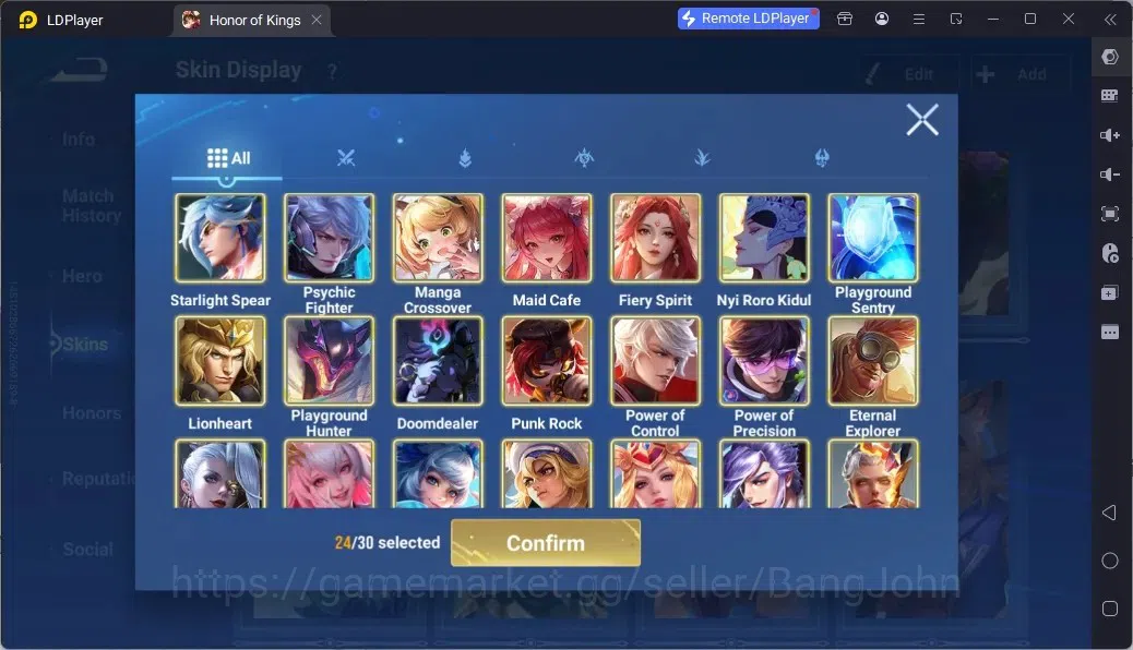 Honor of Kings Accounts Rare Skin Global | 48H 24S| 1 Legend | 1 Limbo| 1 Wordly | 1 Limited | 4 Epic | 2 Event Eclusive | 5 6