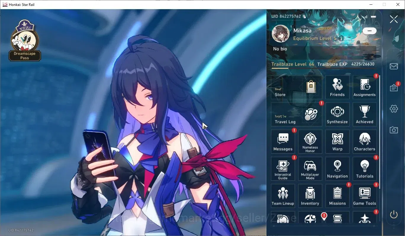 Honkai Star Rail Accounts Others ASIA|TL56|Yao Guang,Dan Heng IL,Sparkle,Phainon, Etc.|3.38M+ Credits|TakeMail(HSR819Z) 1