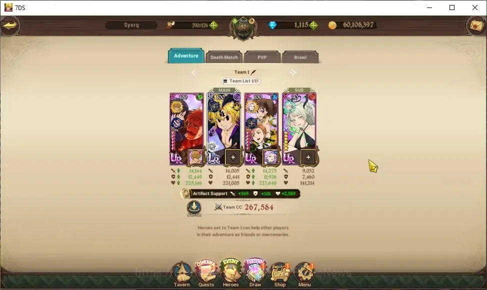 The Seven Deadly Sins: Grand Cross Accounts GLOBAL|2,4M CC|1K DM+40 LS|2 LR+10 UR|Adven Ban2/6 image 9