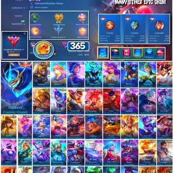 Mobile Legends: Bang Bang Collector #3490 365 Skins | Legend Gusion | Collector Natali image 1