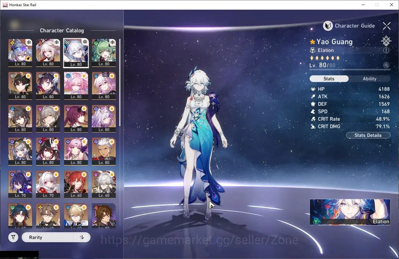 Honkai Star Rail Accounts Others ASIA|TL70|18 Limited |Premium Team Elation (SW999, Sparxie, Yao Guang, HuoHuo,) DOT Pream 1