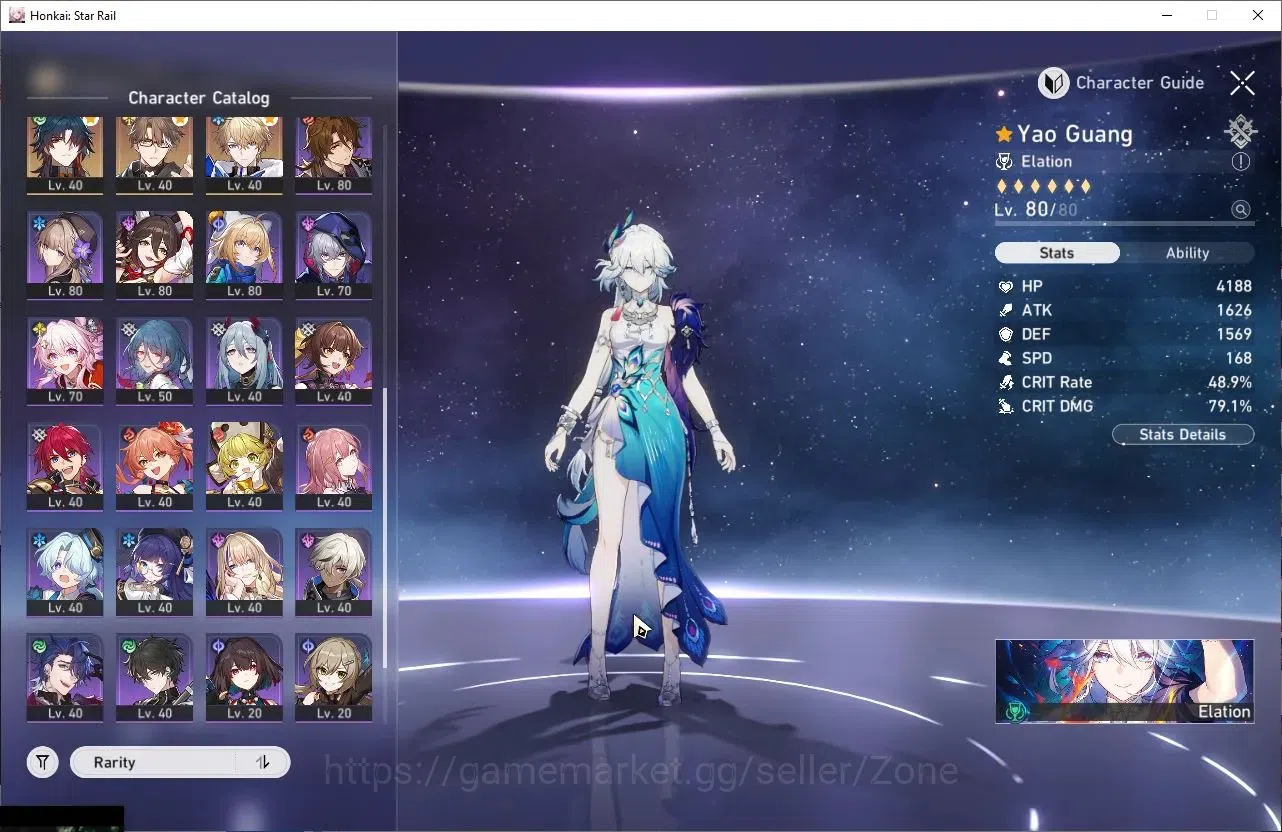 Honkai Star Rail Accounts Others ASIA|TL70|18 Limited |Premium Team Elation (SW999, Sparxie, Yao Guang, HuoHuo,) DOT Pream 2