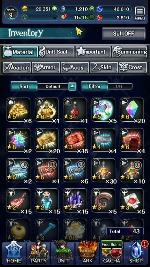 Last Cloudia Accounts GLOBAL|Rank 9|Collab Brave Frontier + Slime (Godde image 7