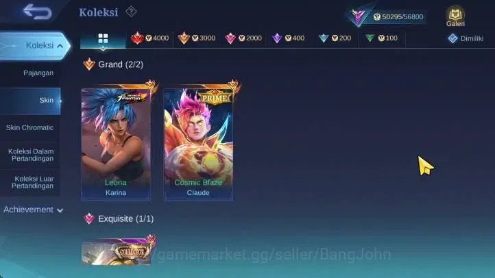 Mobile Legends: Bang Bang Accounts Global | Prime Claude, CC Natalia, KOF Karina, VEN image 11