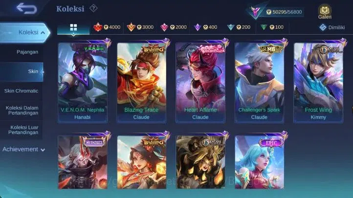 Mobile Legends: Bang Bang Accounts Global | Prime Claude, CC Natalia, KOF Karina, VEN image 3