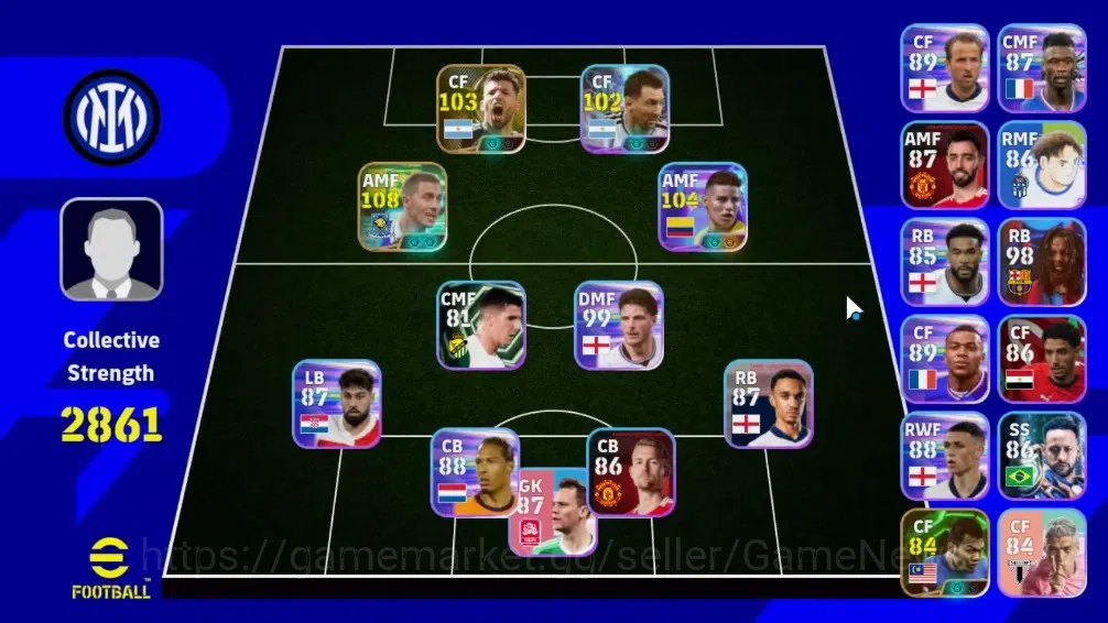 eFootball Accounts Legends & Iconic Players Android|3 Epic Eden Hazard,Sergio Aguero,Safe Sall|2 Show Time James 1