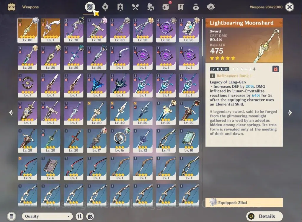 Genshin Impact Accounts ASIA|AR45|Starter|2Limited+2(*5Wep)|Zibai+sign,Vae image 7