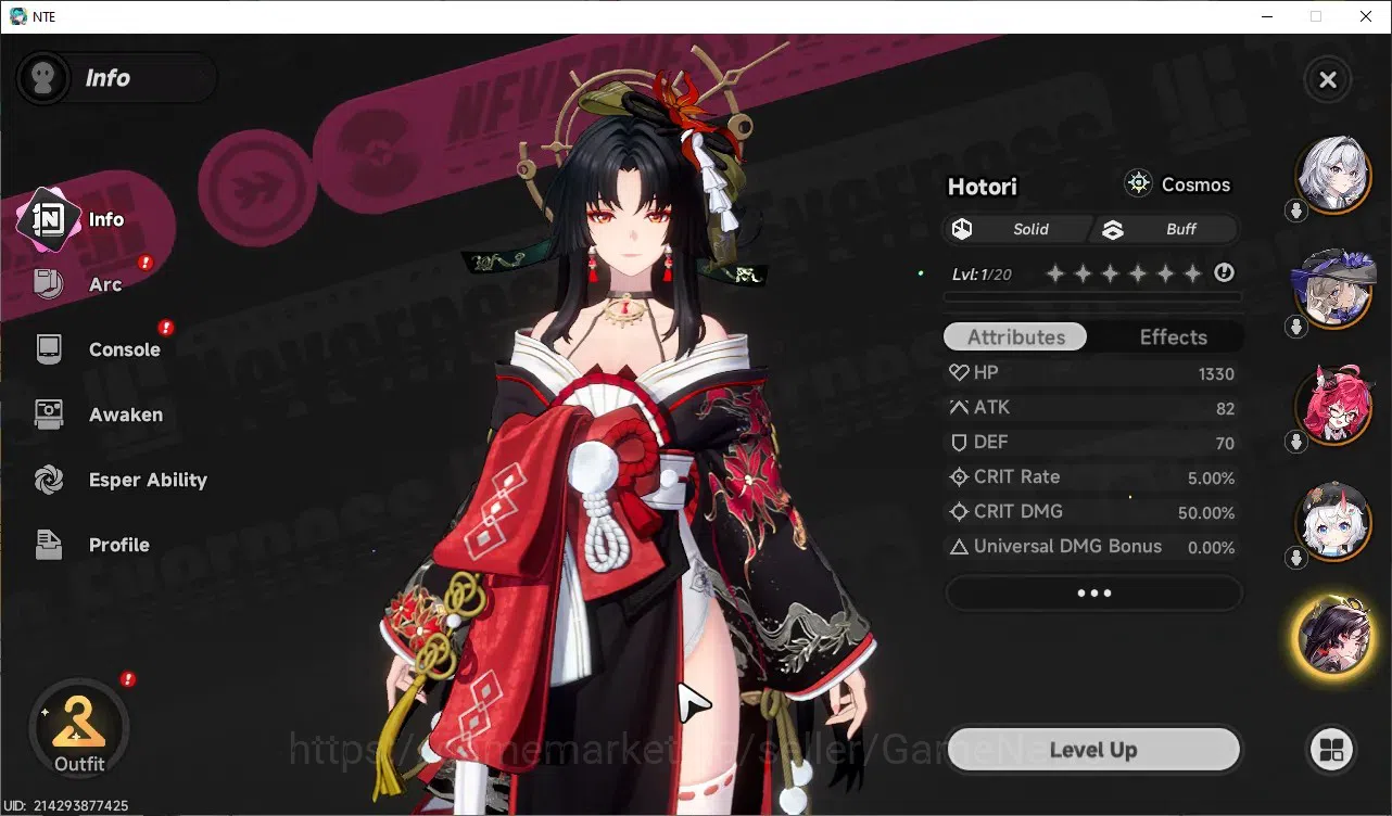 Neverness to Everness Accounts GLOBAL SEA|HL 21|5 S-Class (Hotori,Nanally,Sakiri, image 3