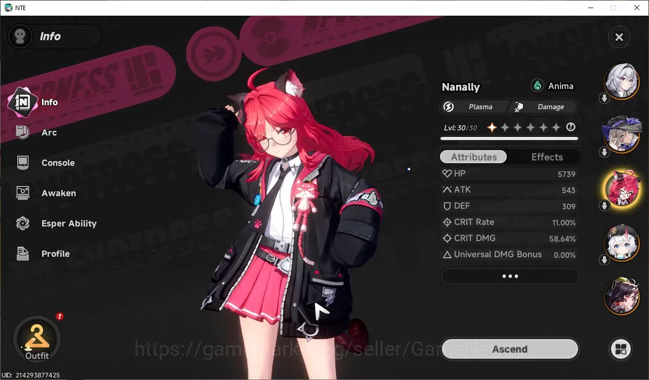 Neverness to Everness Accounts GLOBAL SEA|HL 21|5 S-Class (Hotori,Nanally,Sakiri, image 4