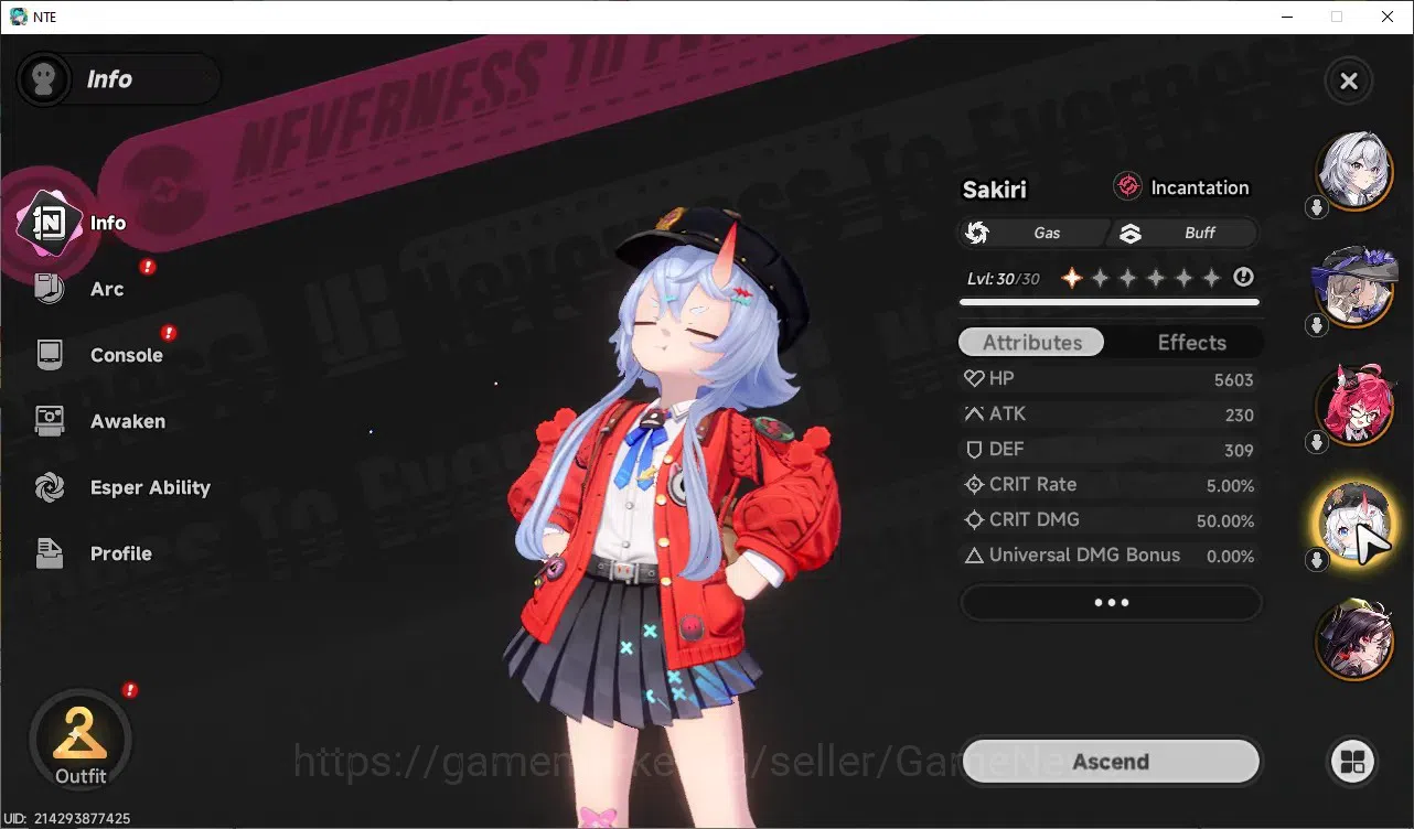 Neverness to Everness Accounts GLOBAL SEA|HL 21|5 S-Class (Hotori,Nanally,Sakiri, image 6