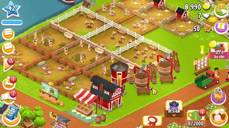 Hay Day Accounts Lvl 42 | Silo Storage 1050 + Barn Storage 1050 | L image 2