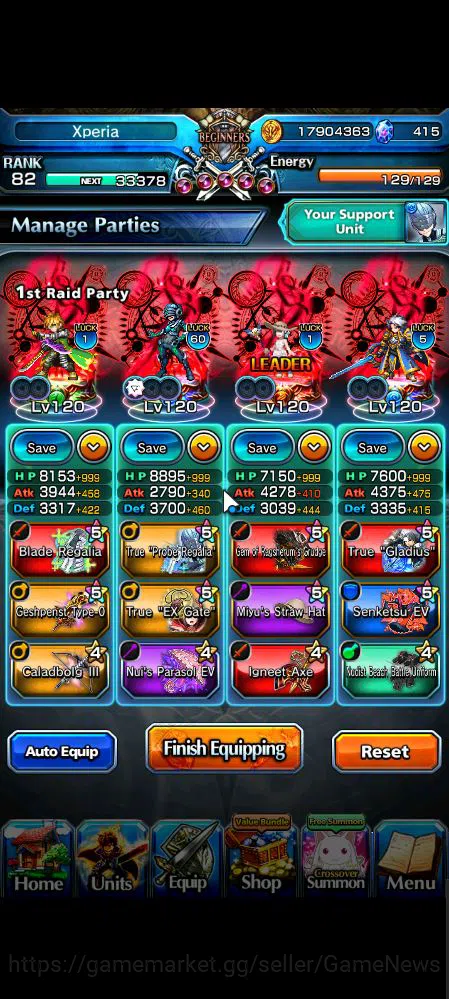 Grand Summoners Accounts Mid-Game Global|Rank 82|11 Ascend|InumutaTW,RoyTW,Summer Miyu,EmiyaTW,Wh Fen,Hp 3