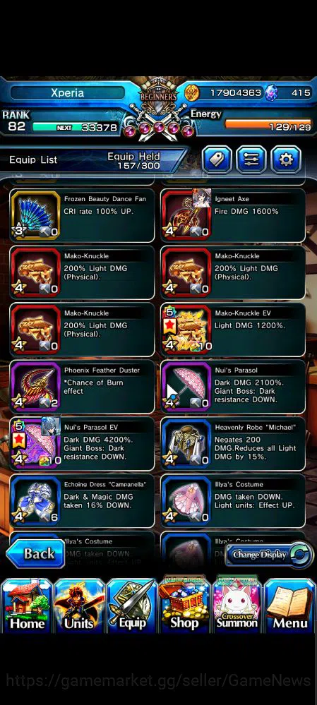 Grand Summoners Accounts Mid-Game Global|Rank 82|11 Ascend|InumutaTW,RoyTW,Summer Miyu,EmiyaTW,Wh Fen,Hp 9