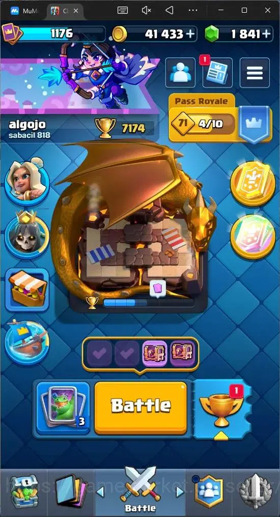 Clash Royale Accounts Mobile | KTL 12 |Trophy 7174 | Card 115 | 2 Champi image 1